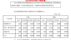 赛力斯新能源汽车4月销量6917辆 本年累计销量26890辆